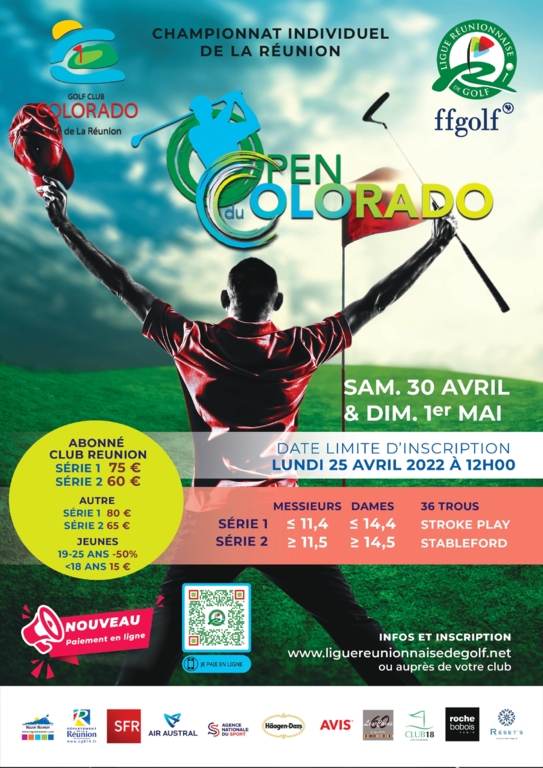 OPEN DU COLORADO 30 avril & 1er mai 2022 au Golf du Colorado Ligue