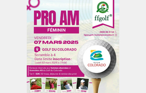 PRO AM FÉMININ 2025 vendredi 7 mars au Golf Club du Colorado