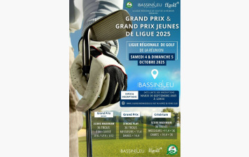 GRAND PRIX LRGR &amp; GRAND PRIX JEUNES LRGR des samedi 4 &amp; dimanche 5 OCTOBRE 2025 au GOLF DU BASSIN BLEU