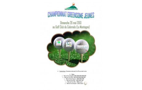 CHAMPIONNAT GREENSOME JEUNES : LE 26 MAI AU COLORADO