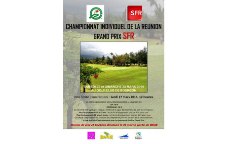 CHAMPIONNAT INDIVIDUEL : GP SFR AU GCB LES 22 ET 23 MARS