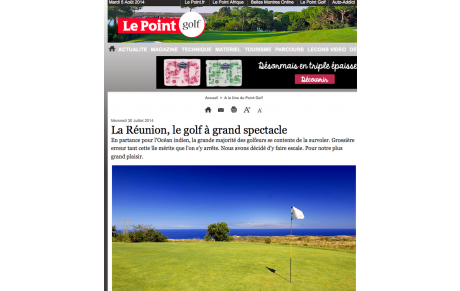 LE GOLF RÉUNIONNAIS SUR &quot;LE POINT GOLF&quot;