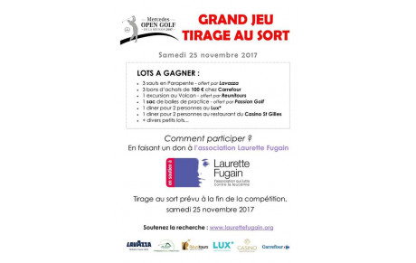 MERCEDES OPEN GOLF DE LA REUNION 2017 GRAND JEU TIRAGE AU SORT