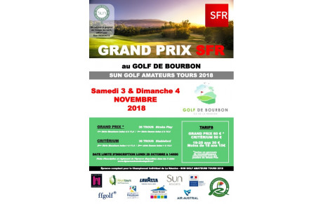 GRAND PRIX SFR 2018 (CHAMPIONNAT INDIVIDUEL DE LA REUNION -- SUN GOLF AMATEURS TOURS) RESULTATS T1 &amp; DEPARTS 04/11