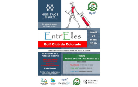 ENTR'ELLES JEUDI 21 MARS 2019 AU GOLF CLUB DU COLORADO