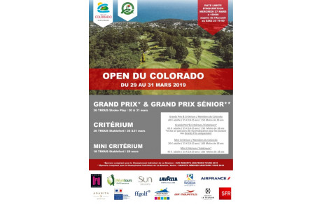 OPEN DU COLORADO 2019 VENDREDI 29 MARS (MINI CRITERIUM), SAMEDI 30 ET DIMANCHE 31 MARS (CRITERIUM ET GRAND PRIX)