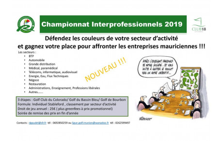 NOUVEAUTE 2019 CHAMPIONNAT INTERPROFESSIONNELS !!!