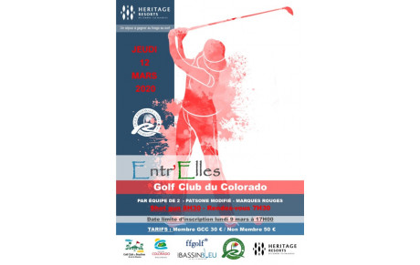 ENTR'ELLES JEUDI 12 MARS 2020 AU GOLF CLUB DU COLORADO