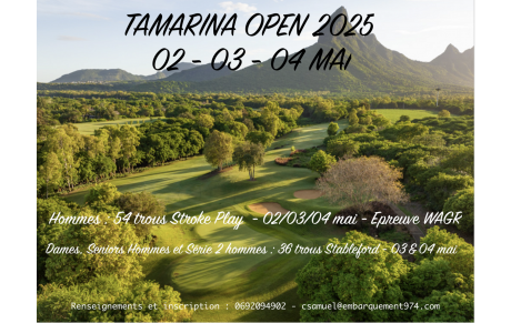 TAMARINA OPEN 2025 LES 2, 3 ET 4 MAI