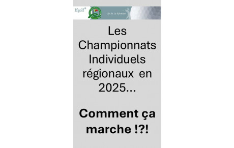 LES CHAMPIONNATS INDIVIDUELS REGIONAUX EN 2025 COMMENT CA MARCHE !?!