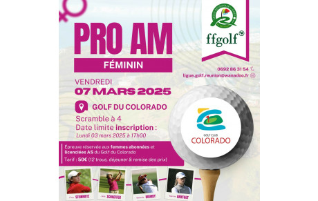 PRO AM FÉMININ 2025 vendredi 7 mars au Golf Club du Colorado