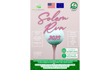 DÉPARTS /// SOLEM RUN 2025 - samedi 20 septembre - au Golf de Bourbon