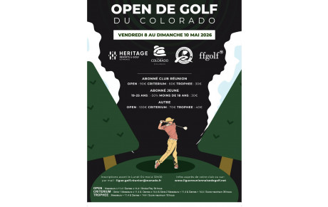 OPEN DU COLORADO 2026 des vendredi 8, samedi 9 et dimanche 10 mai